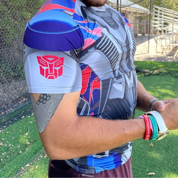 UNDER ARMOUR MEN ALTER EGO TRANSFORMERS OPTIMUS PRIME COMPRESSION WORKOUT SHIRT - Picture 6 of 16